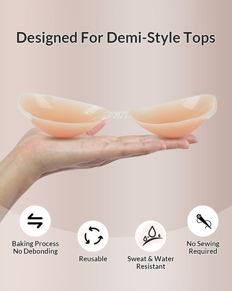 Seamless Invisible Silicone Push-Up Sticky Bra