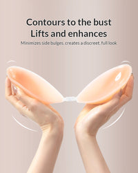 Seamless Invisible Silicone Push-Up Sticky Bra