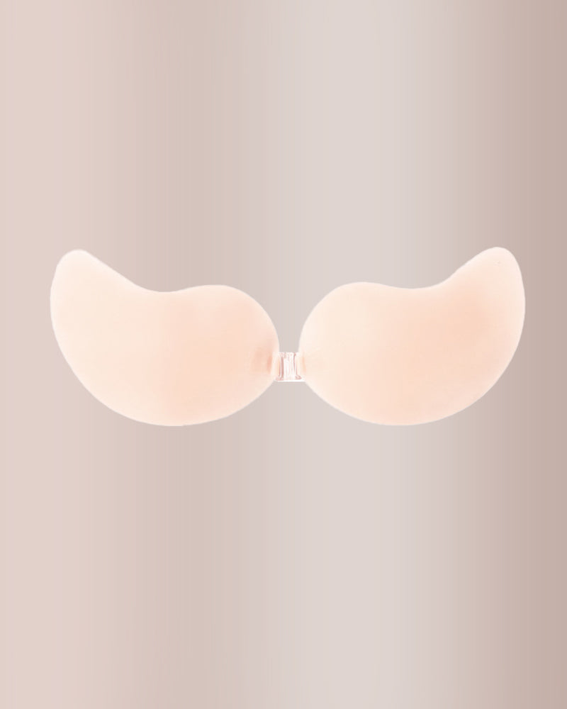Seamless Mango Cup Silicone Sticky Bra with Push-Up Clasp