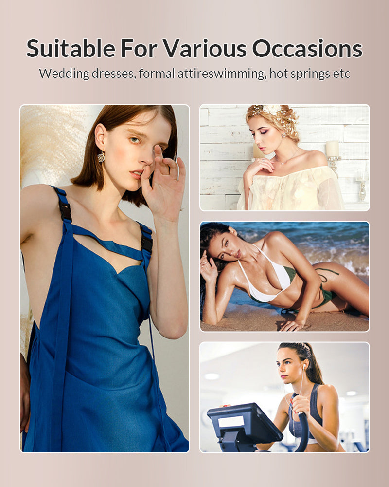 Seamless Mango Cup Silicone Sticky Bra with Push-Up Clasp