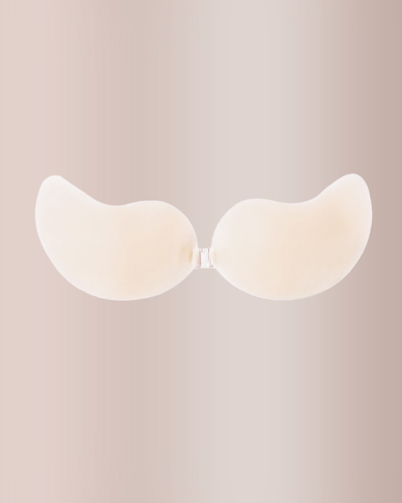 Seamless Mango Cup Silicone Sticky Bra with Push-Up Clasp