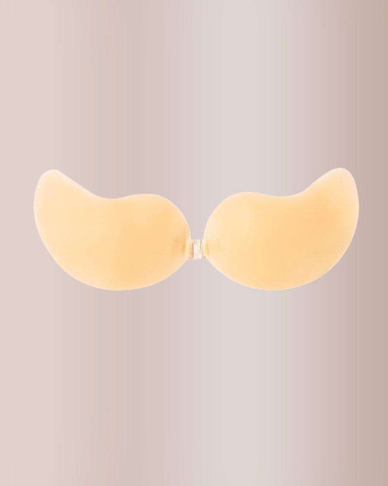 Seamless Mango Cup Silicone Sticky Bra with Push-Up Clasp