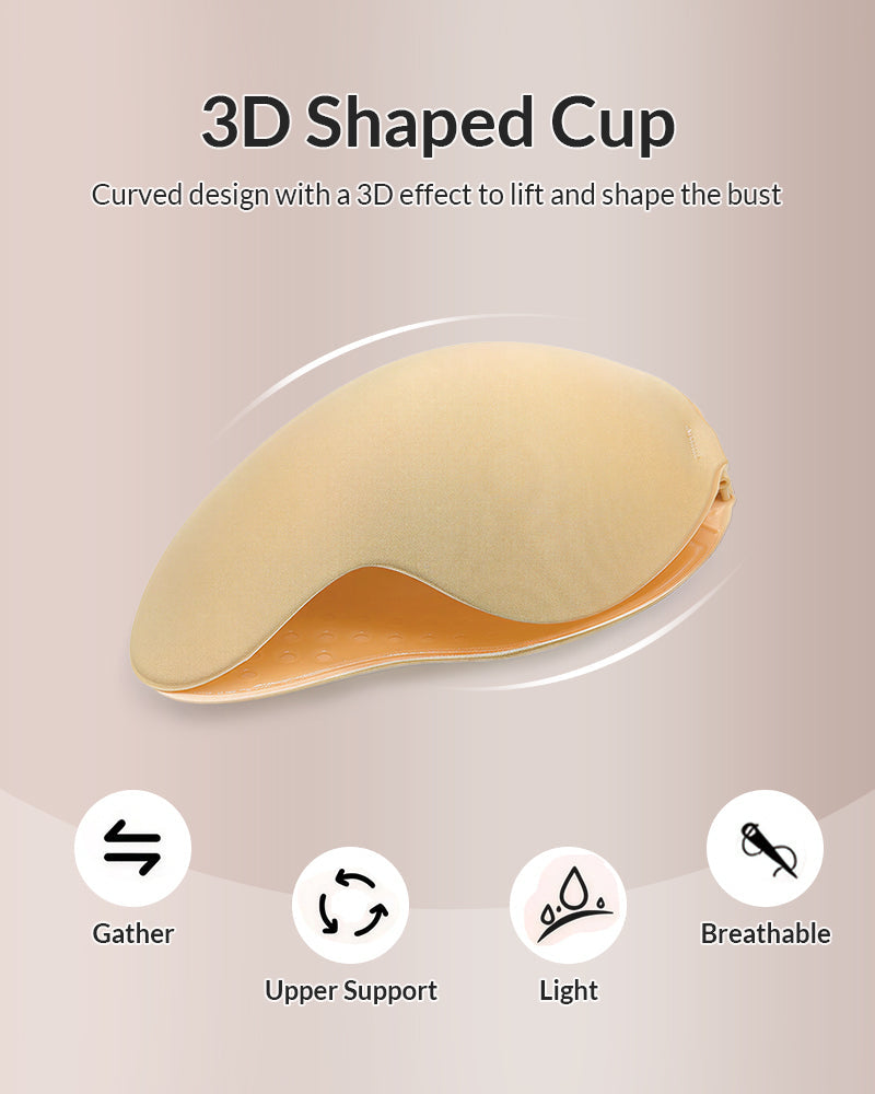 Breathable Push-Up Invisible Mango Sticky Bra