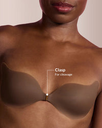 Seamless Deep-V Sticky Silicone Push-Up Bra