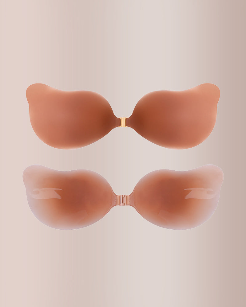 Seamless Deep-V Sticky Silicone Push-Up Bra