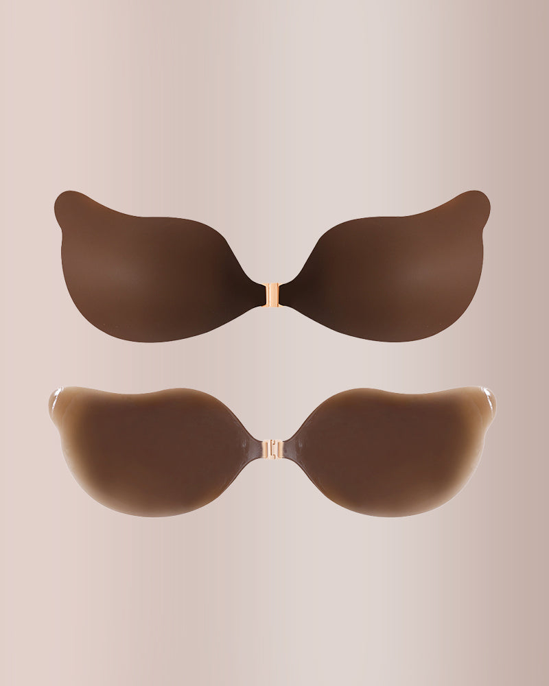 Seamless Deep-V Sticky Silicone Push-Up Bra