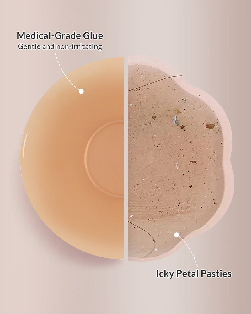 Seamless Silicone Nipple Covers with Non-Adhesive Center