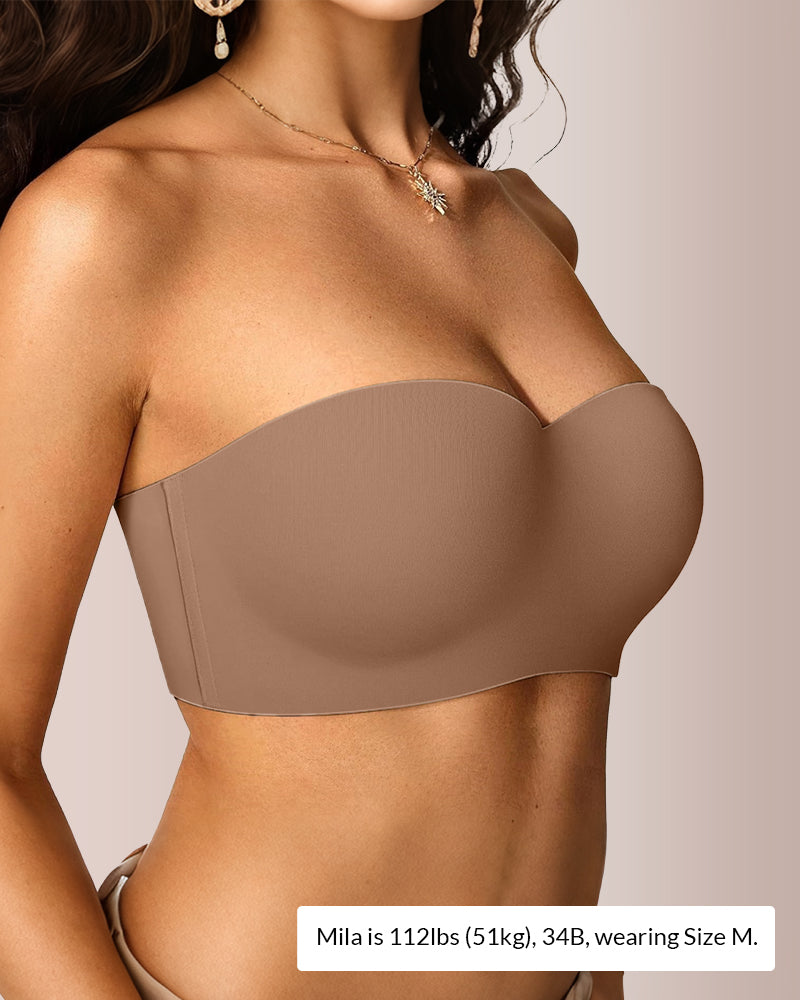Back Smoothing Strapless Wireless Multiway Support Bra
