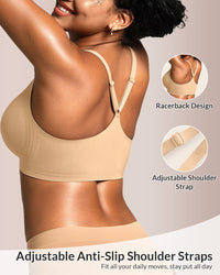 Seamless Front-Closure Wire-Free Racerback Bra