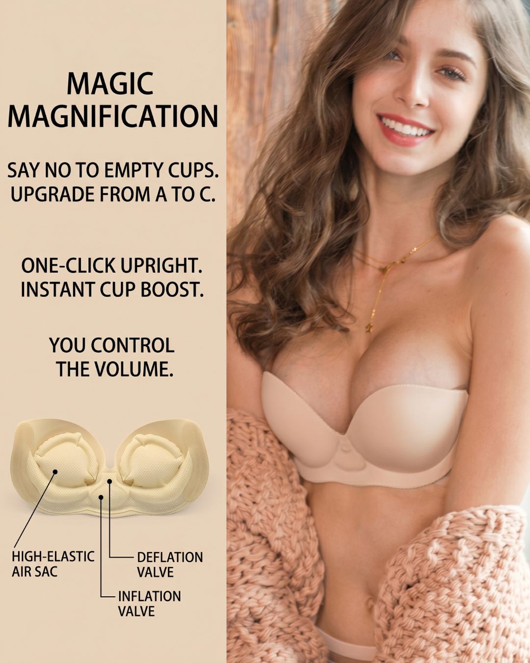 Double Air-Pad Invisible Bra