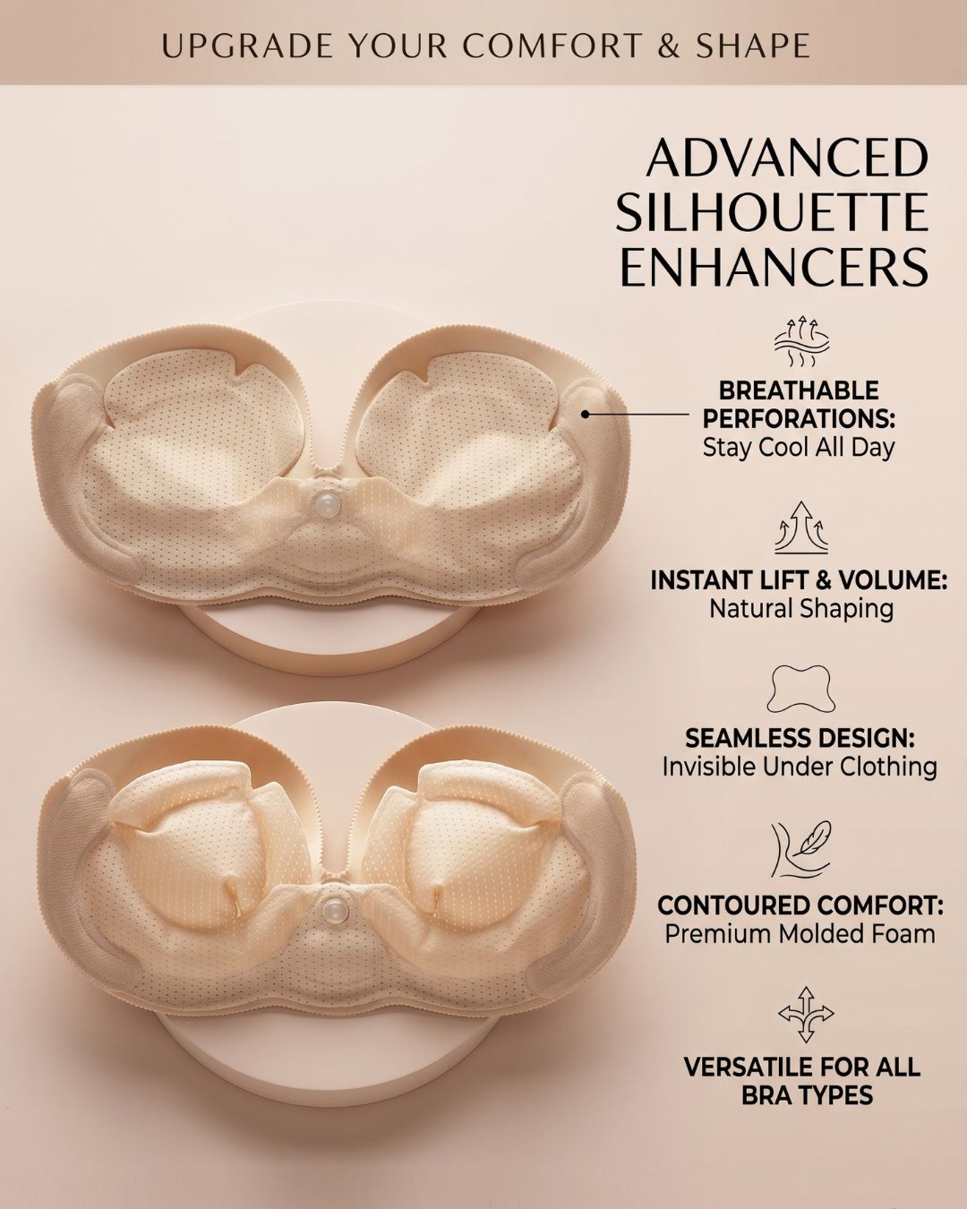 Double Air-Pad Invisible Bra