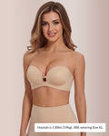 Front-Closure Strapless Push-Up Bra