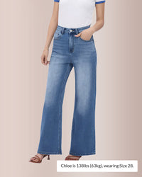 Wide Leg High-waisted Stretchy Jeans