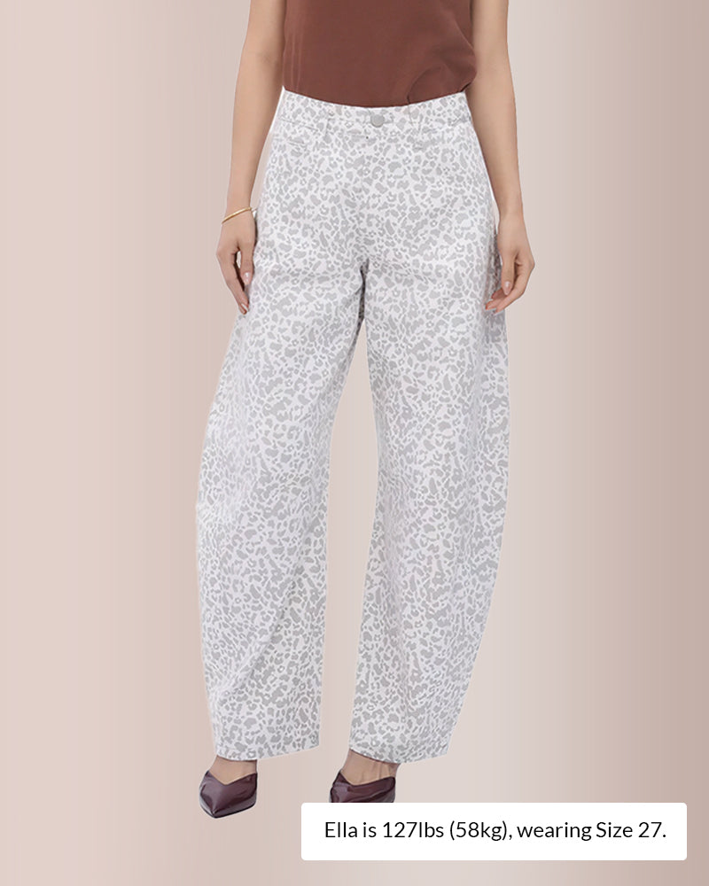 High Waist Baggy Barrel Leg Jeans