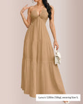 Halter Neck Tiered Maxi Dress