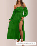 Off-Shoulder Smocked Maxi Dress