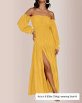 Off-Shoulder Smocked Maxi Dress