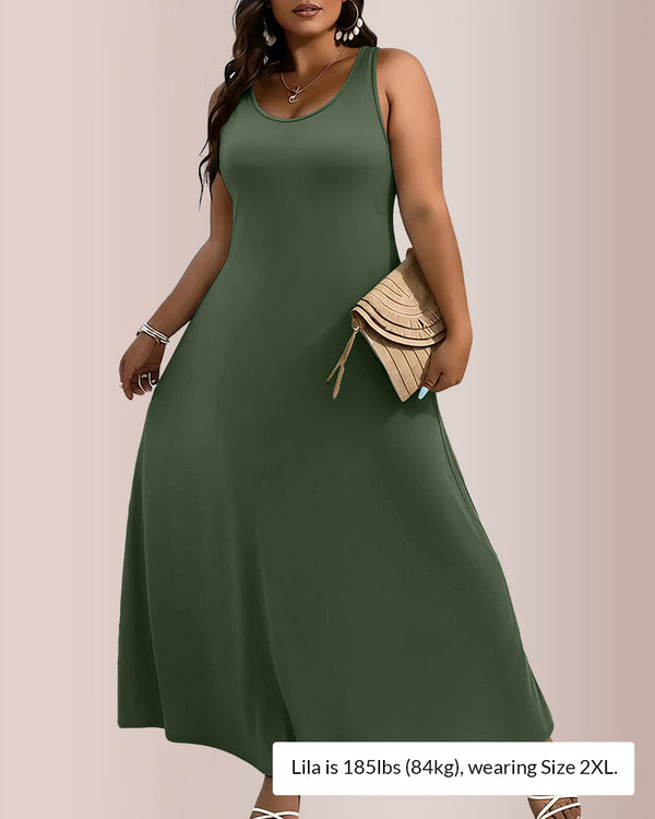 The Effortless A-Line Maxi Dress - Plus Size