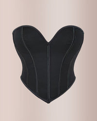 Sweetheart Neckline Mesh Corset Top