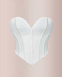 Sweetheart Neckline Mesh Corset Top