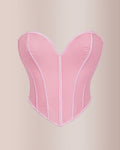 Sweetheart Neckline Mesh Corset Top