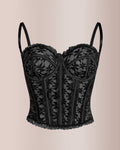 Sheer Floral Sexy Lace Boned Corset