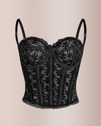 Sheer Floral Sexy Lace Boned Corset