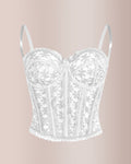 Sheer Floral Sexy Lace Boned Corset
