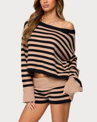 Striped Oversized Knit Sweater