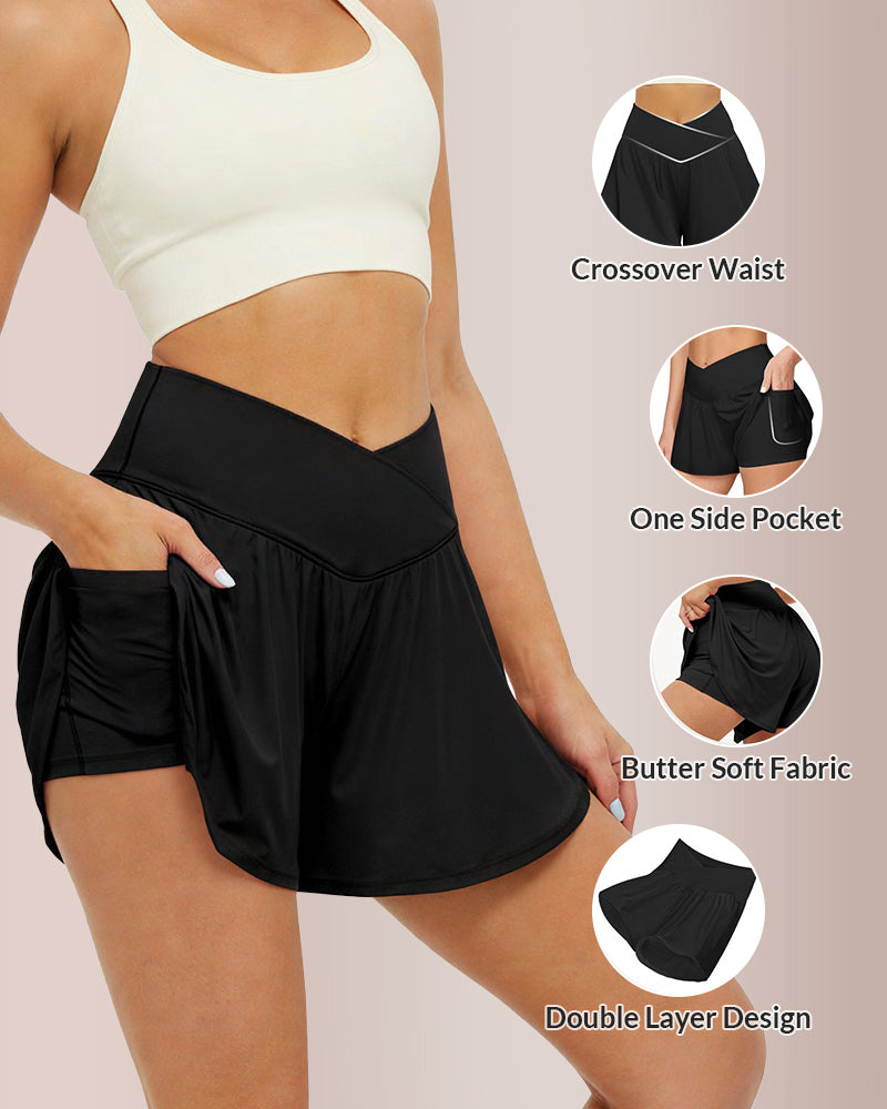 Women's Flowy Crossover Skort