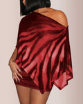 Sheer Asymmetrical Two-Piece Set