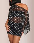 Sheer Asymmetrical Two-Piece Set