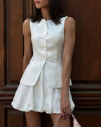Cotton Vest & Bubble Skirt Set