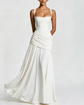 Elysian Ruched Draped Maxi Slip Dress