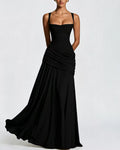 Elysian Ruched Draped Maxi Slip Dress