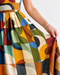Geometric Print Midi Dress