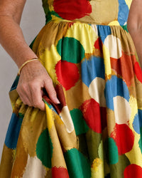 Polka Dot Print Midi Dress