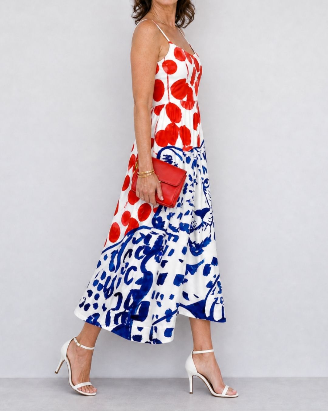 Leopard Graphic Print Midi Dress