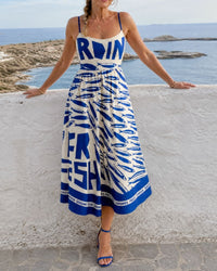 Fish Graphic Print Midi Dress