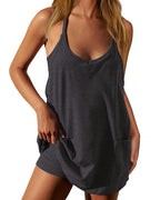 Pocket Cami Romper Dress