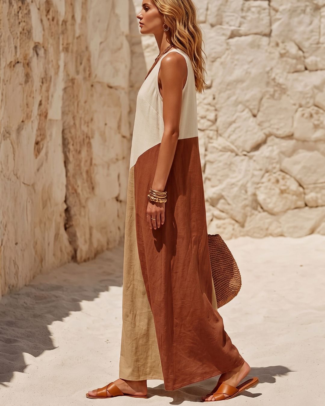 Abito patchwork geometrico Sun