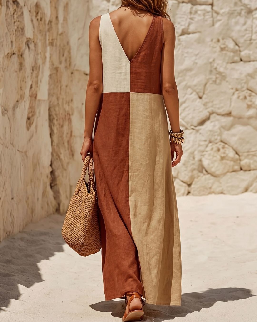 Abito patchwork geometrico Sun