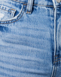 Distressed Mid-Rise Flared Jeans