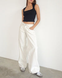 Raw-Hem Mid-Rise Cropped Straight Jeans