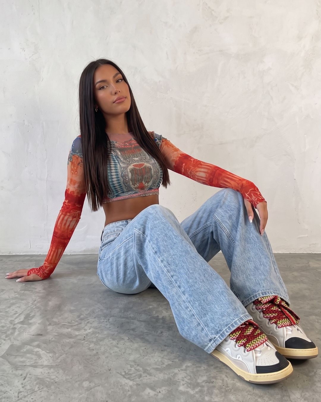 Mid-Rise Straight-Leg Jeans
