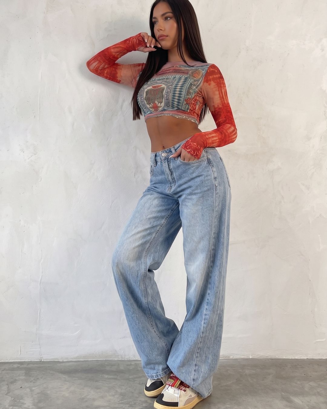 Mid-Rise Straight-Leg Jeans