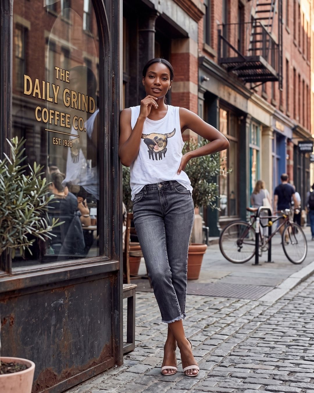 High-Rise Capri Skinny Jeans