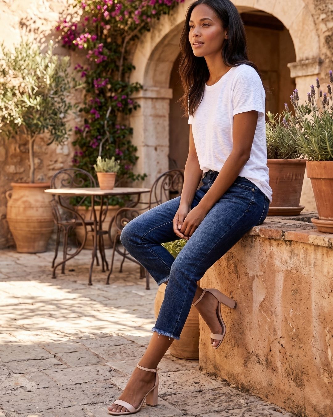 High-Rise Capri Skinny Jeans