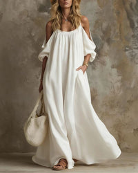 Resort Spaghetti Strap Swing Maxi Dress