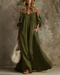 Resort Spaghetti Strap Swing Maxi Dress